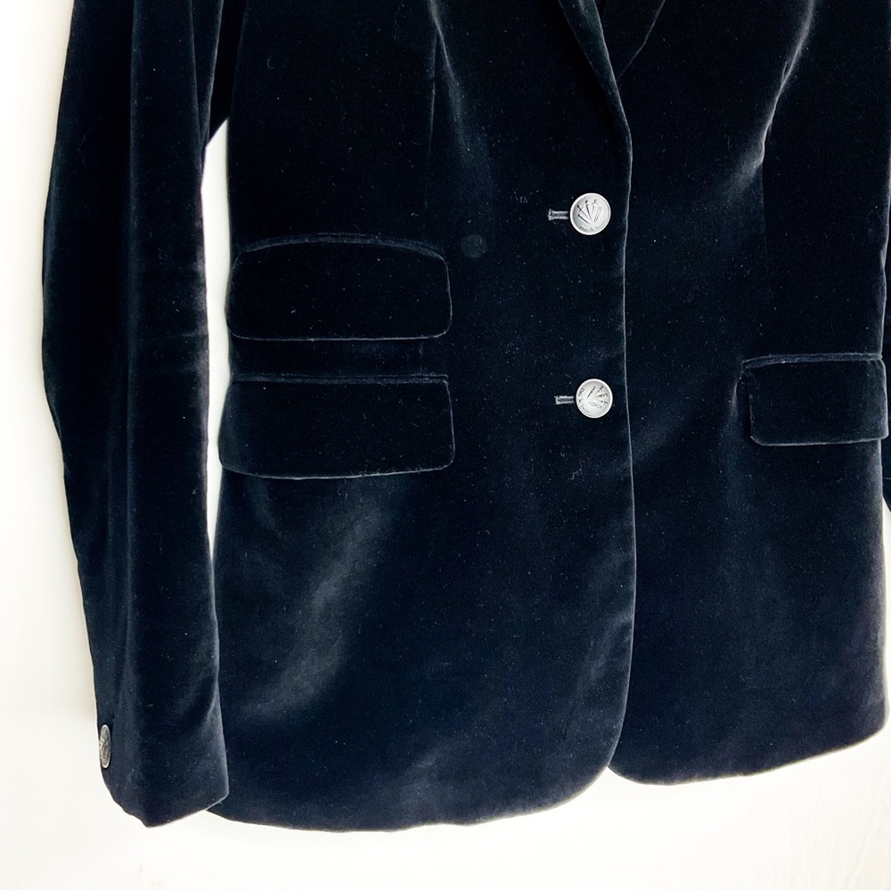 Rag & Bone Velvet Blazer Black Tailored Size 8 - Picture 8 of 13